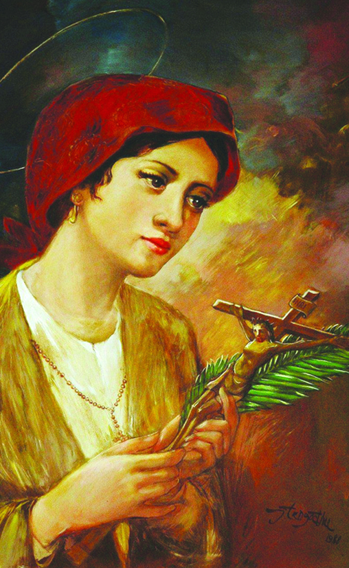 Traditional commemorative depiction of Saint Anê Lê Thị Thành, Vietnamese martyr