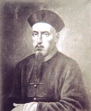 Mid-19th-century painted portrait of Saint Auguste Chapdelaine